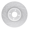 R1 18-22 Ford Ecosport Front Right Drilled & Slotted Silver Brake Rotor