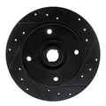 R1 65-74 Volkswagen Karmann Ghia Front Right Drilled & Slotted Black Brake Rotor