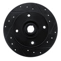 R1 65-74 Volkswagen Karmann Ghia Front Right Drilled & Slotted Black Brake Rotor