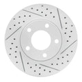 R1 04-13 Mazda 3 Front Right Drilled & Slotted Geo-Carbon Rotor