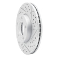 R1 04-13 Mazda 3 Front Right Drilled & Slotted Geo-Carbon Rotor