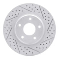 R1 02-06 Infiniti I35 Front Right Drilled & Slotted Geoperformance Rotor