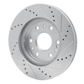 DFC 05-20 Cadillac Escalade Front Left Drilled & Slotted Silver Brake Rotor