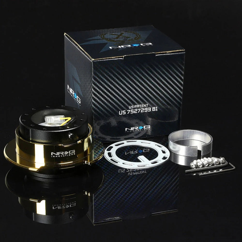 NRG Quick Release Kit Gen 2.5 - Black Body / Chrome Gold Ring