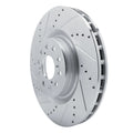 R1 17-25 Acura Integra Front Left Drilled & Slotted Silver Brake Rotor