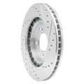 R1 Concepts Brake Rotor Drilled and Slotted Silver Fits Acura NSX