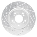 R1 Concepts Brake Rotor Drilled and Slotted Silver Fits Acura NSX