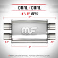 MagnaFlow 4 X 9in. Oval Straight-Through Performance Exhaust Muffler 11379