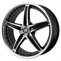 MOTEGI MR107 16X7 5X4.5 G-BLK MACH 45MM - MR10767012345