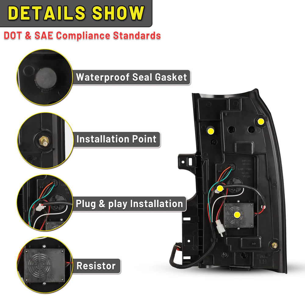 Winjet black tail light
