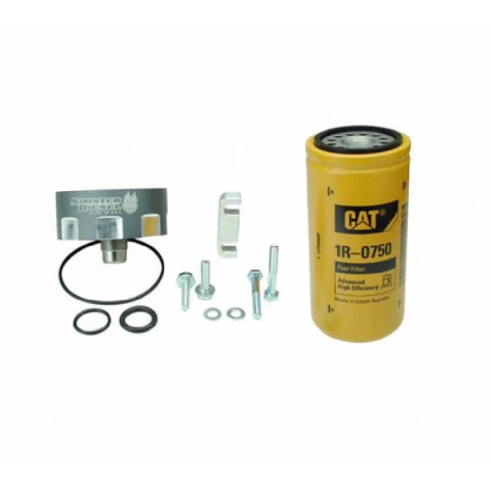 Sinister Diesel 01-16 GM Duramax 6.6L (Gray) CAT Fuel Filter Adapter