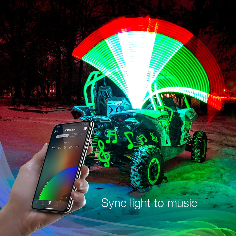 1pc 2nd Gen Add-on LED ATV-UTV Whip for XKchrome and XK Carbon App Control Kit (Controller not included)