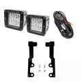 Cali Raised 2022+ Toyota Tundra Low Profile Ditch Light Brackets Kit - 2 3X2 18W Led Pods/No Switch