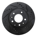 R1 06-15 Mazda MX-5 Miata Front Right Drilled & Slotted Black Brake Rotor