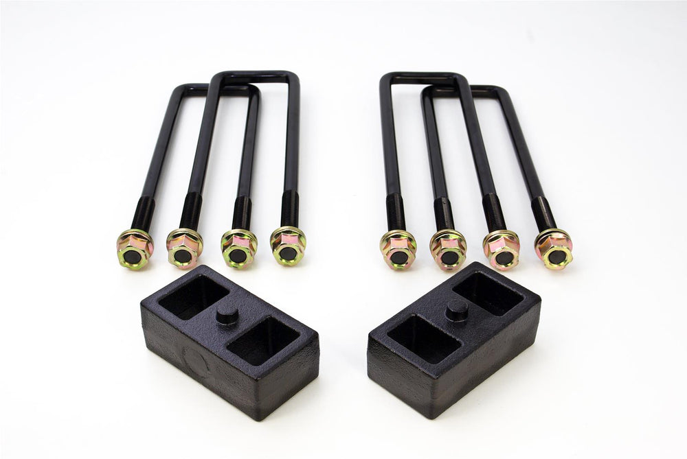 RLS - 2 Rear Block Kit for use with Factory Top Overloads Fits Chevrolet GMC 2500 3500HD 2011-2018