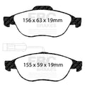 EBC 97-00 Alfa Romeo 156 1.8 Redstuff Front Brake Pads