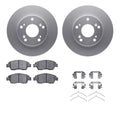 DFC 02-11 Acura RSX Front Geospec Rotors with 5000 Advanced Brake Pads w/Hardware