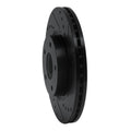R1 13-25 Nissan Altima Front Right Drilled & Slotted Black Brake Rotor