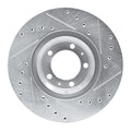 R1 Concepts Brake Rotor Drilled and Slotted Silver Fits Alfa Romeo