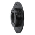 R1 81-85 Toyota Pickup Front Left Drilled & Slotted Black Brake Rotor