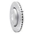 DFC 11-22 Dodge Durango Front Right Drilled & Slotted Silver Brake Rotor