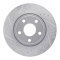 DFC 11-22 Dodge Durango Front Left Drilled & Slotted Silver Brake Rotor