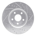 DFC 11-22 Dodge Durango Front Left Drilled & Slotted Silver Brake Rotor