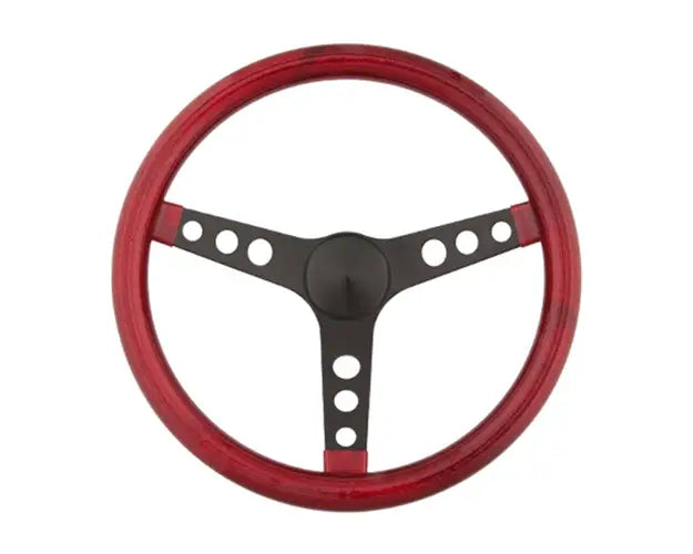 Steering Wheel Mtl Flake Red/Spoke Blk 15