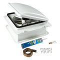 FURRION RV ROOF VENT FAN W/ LID INSTALL KIT 14IN WHITE