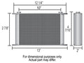 ~(2.3 lbs. 18X8X2)~ Stacked Plate Oil Cooler 10 Row -6AN Inlets