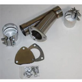Granatelli 3.0in Stainless Steel Manual Dual Exhaust Cutout Kit w/Slip Fit & Band Clamp