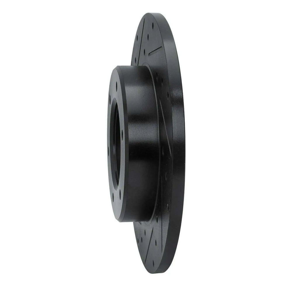 R1 79-80 Toyota Pickup Front Left Drilled & Slotted Black Brake Rotor