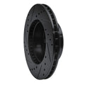 R1 75-80 Ford Granada Right Rear Drilled & Slotted Black Brake Rotor