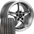 17 IN REPLICA WHEEL FR04 FITS FORD MUSTANG COBRA RIM 17X9 GUNMETAL WHEEL