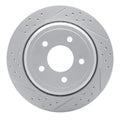 R1 03-11 Ford Crown Victoria Rear Left Drilled & Slotted Geoperformance Rotor