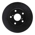 R1 92-98 Lexus SC300 Front Left Drilled Black Brake Rotor