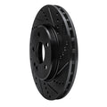R1 06-11 Mercedes-Benz B200 Front Right Drilled & Slotted Black Brake Rotor