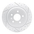 R1 13-20 Ford Fusion Rear Right Drilled & Slotted Geoperformance Rotor