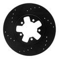 R1 1984-1989 Nissan 200SX Front Left Drilled & Slotted Black Brake Rotor