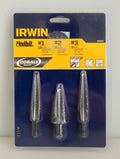 IRWIN UNIBIT COBALT ALLOY STEEL HSS STEP DRILL BIT SET (3 PC.)