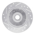 R1 Concepts Brake Rotor Drilled and Slotted Silver Fits Ford Mustang