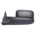 9802 DODGE RAM 1500/2500/3500 LH MANUAL OE MIRROR BLACK TOWING PKG FLIP OUT HEAD W/ BLIND SPOT