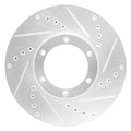 DFC 820093 Toyota Pickup Front Right Drilled & Slotted Silver Brake Rotor