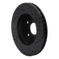 R1 91-96 Toyota Previa Front Left Drilled & Slotted Black Brake Rotor