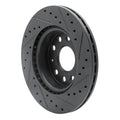 R1 05-15 Volkswagen BORA (Mexico) Front Left Drilled & Slotted Black Brake Rotor
