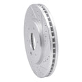 R1 05-21 Nissan Frontier Front Right Drilled & Slotted Silver Brake Rotor