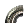 Ticon Industries 2.5in. Welded Pie Cut 1.26D Tight Radius 90 Degree Bend (1mm/0.039in.) - 10 Pack
