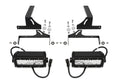 ~(6 lbs. 16X9X7)~ 2005-2014 TOYOTA TACOMA: Rear Bumper/Frame LED Light Bar Mounts - 8 IN Opening - Swivel Adjustments - to Mount 6 IN Zroadz LED or similar light - Bolt On Easy Install - For Rear View and Distance Visibility