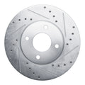 R1 00-06 Peugeot 406 (Mexico) Front Right Drilled & Slotted Silver Brake Rotor