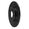 R1 05-05 Buick Terraza Rear Left Drilled & Slotted Black Brake Rotor